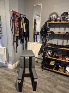 Impact Corner with spanking bench whips canes floggers and more